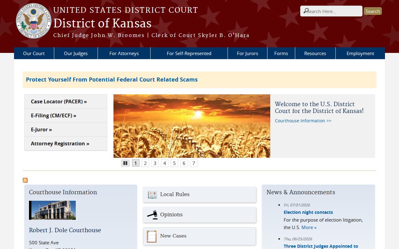 Attica court docket federal District of Kansas access page