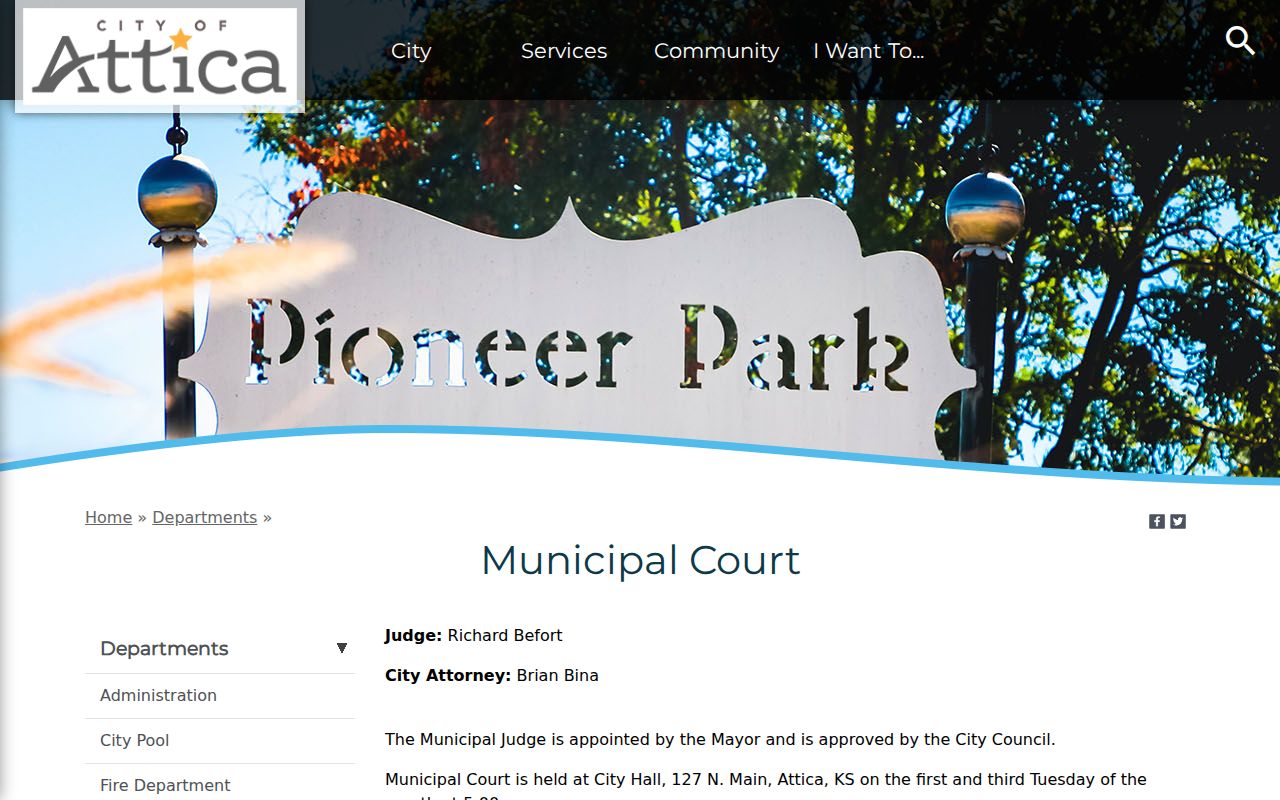 Harper County case search and Attica Municipal Court access